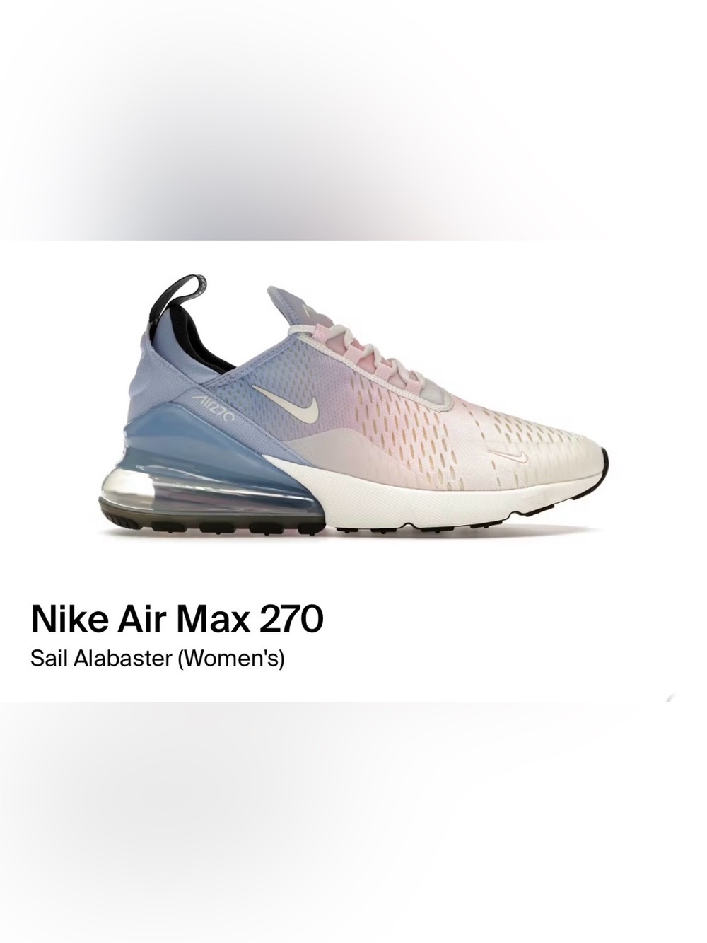 NEW Nike Air Max 270 'Sail/Aluminum/Alabaster' | Women